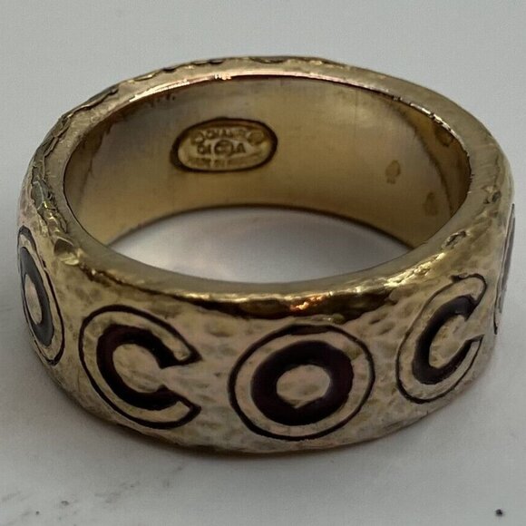 Authentic CHANEL Ring Hammered Look Japan Size US 6 JP 12 EU 52 Made in France - Picture 3 of 5